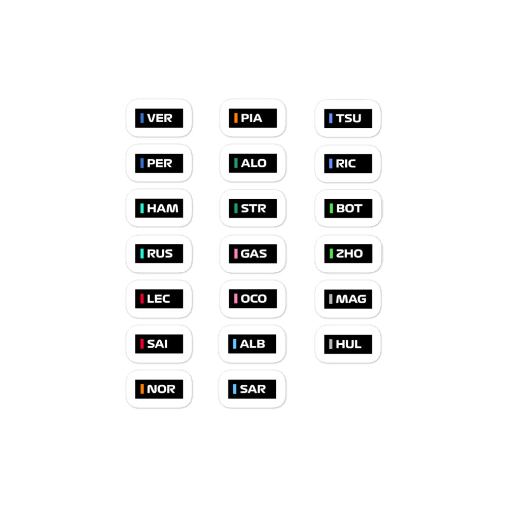 F1 2024 All Drivers Sticker 4x4
